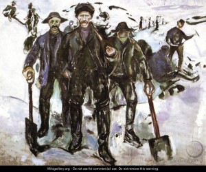 Edvard Munch: Workers in the Snow